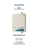 Preview for 1 page of Microframe Corporation RX10 Operating Manual