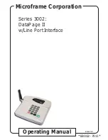 Microframe Corporation SERIES 3002 Operating Manual preview