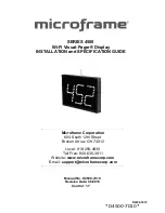 Предварительный просмотр 1 страницы Microframe Corporation Visual-Pager 4500 Series Installation And Specification Manual