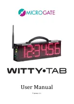 Microgate WITTI-TAB User Manual preview