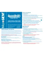 Preview for 1 page of Microgem QuickDrive QD1 Quick Installation Manual