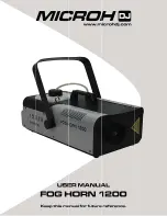 Preview for 1 page of Microh FOG HORN 1200 User Manual