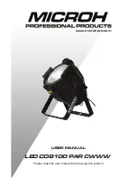 Microh LED COB100 PAR CWWW User Manual preview