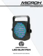 Preview for 1 page of Microh LED SLIM P64 User Manual