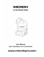 Microh Ultra beam 300WI User Manual preview