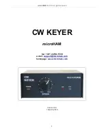 Preview for 1 page of microHAM CW KEYER Manual