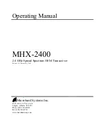 Microhard Systems MHX-2400 Operating Manual предпросмотр