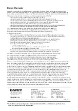 Preview for 16 page of Microlene DAVEY HF1M Installation And Operating Instructions Manual