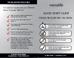 Предварительный просмотр 1 страницы Microlife 3GY1-2N Quick Start Manual