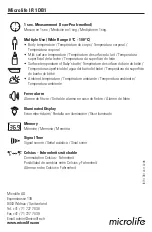 Microlife IR1DB1 Instruction Manual preview