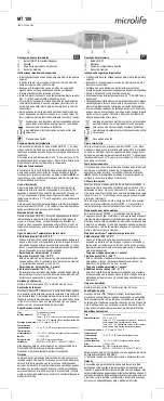 Preview for 2 page of Microlife MT 100 Quick Start Manual