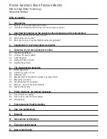 Preview for 1 page of Microlife Premier Automatic Blood Pressure Monitor Instruction Manual