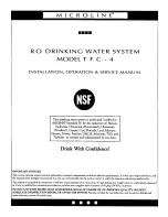 Предварительный просмотр 1 страницы Microline T.F.C.-4 Installation, Operation & Service Manual