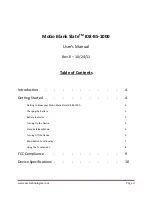 Preview for 3 page of Microlink Communications Inc. MoGo Blank Slate ID8-BS-1000 User Manual