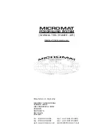 Предварительный просмотр 1 страницы Micromat MM 470A Operator'S Manual