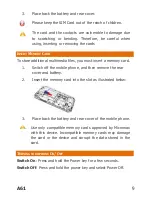 Preview for 9 page of Micromax A61 Manual