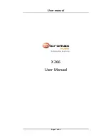 Micromax X266 User Manual предпросмотр