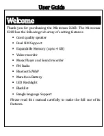 Preview for 2 page of Micromax X283 User Manual