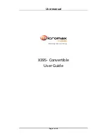 Предварительный просмотр 1 страницы Micromax X395- Convertible User Manual