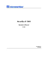 Micromeritics AccuPyc 2 1340 Operator'S Manual предпросмотр