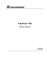 Предварительный просмотр 1 страницы Micromeritics AquaPrep 055 Operator'S Manual