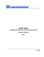 Micromeritics ASAP 2460 Operator'S Manual предпросмотр