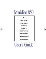 Micron Electronics MERIDIAN 850 NOTEBOOK MERIDIAN 850 User Manual preview