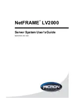 Preview for 1 page of Micron Electronics NetFRAME LV2000 User Manual