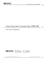 Предварительный просмотр 1 страницы Micron Optics FFP-TF2 User Manual