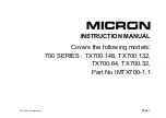 Предварительный просмотр 3 страницы Micron 700 Series Manual