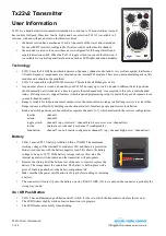 Preview for 1 page of Micron Tx22v2 User Information