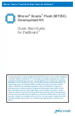 Preview for 1 page of Micron Xccela Flash MT35X Quick Start Manual