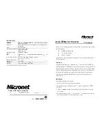 MicroNet SP508B User Manual предпросмотр