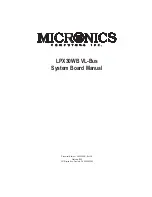 Предварительный просмотр 1 страницы Micronics LPX30WB VL-Bus Manual