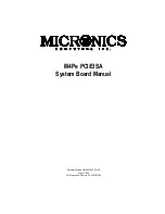 Предварительный просмотр 1 страницы Micronics M4PE PCI/EISA User Manual