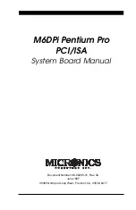 Предварительный просмотр 1 страницы Micronics M6DPi Pentium Pro Manual