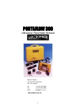 Micronics PORTAFLOW 300 Manual preview