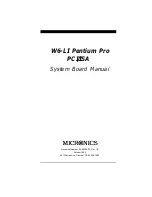 Micronics W6-LI Pentium Pro PCI/ISA System Board Manual предпросмотр