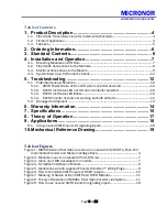 Preview for 3 page of Micronor MR361 Series Data Sheet And User Manual