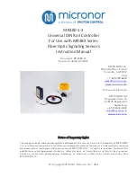 Предварительный просмотр 1 страницы Micronor MR380-1-3 Instruction Manual