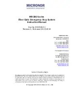 Micronor MR380 Series Instruction Manual preview