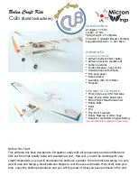 Предварительный просмотр 1 страницы MicronWings Balsa Craft Cub Build Instructions