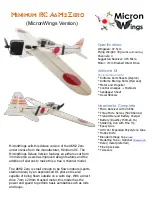 MicronWings Minimum RC A6M2 Zero Manual предпросмотр