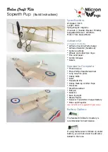 MicronWings Sopwith Pup Build Instructions предпросмотр