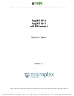 Предварительный просмотр 1 страницы Microplex logiJET T4-2 Operator'S Manual