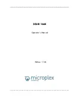 Microplex SOLID 166E Operator'S Manual preview