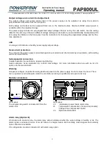 Preview for 4 page of MicroPower PAP800UL Operating Manual