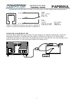 Preview for 5 page of MicroPower PAP800UL Operating Manual