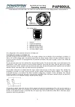 Preview for 6 page of MicroPower PAP800UL Operating Manual