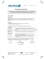 Preview for 2 page of MicroPower SMC-HF 1600 User Manual